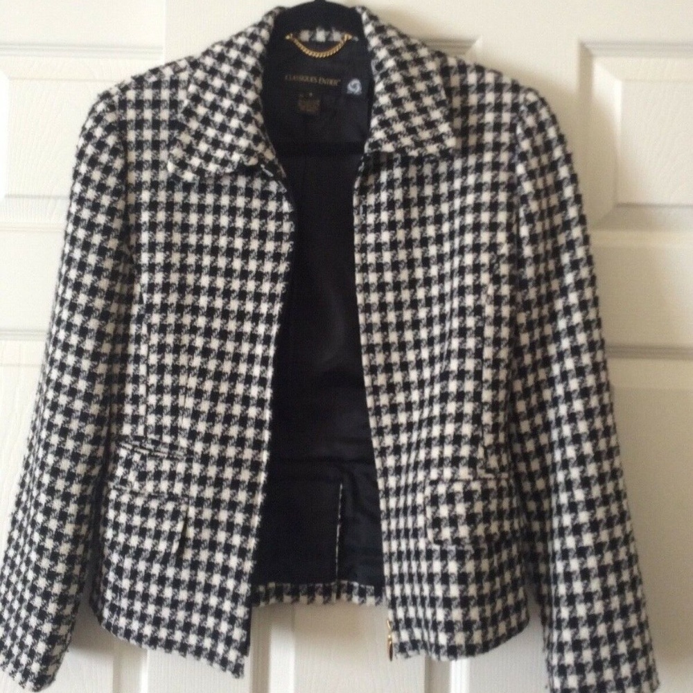 Houndstooth jacket size 4